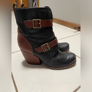 Kork-Ease Boots - black and brown leather